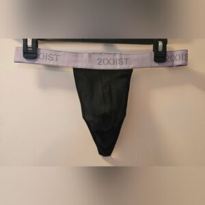 2xist NWT Essential Cotton Men's Classic Black Thongs - 3 Pack - Size Medium